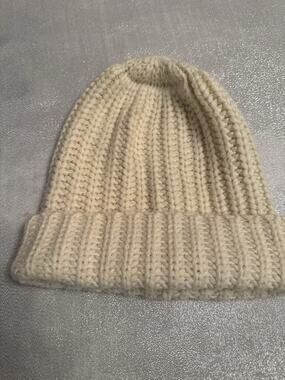 Cream Beanie Touk Hat Winter Fall Cozy Women's Knit